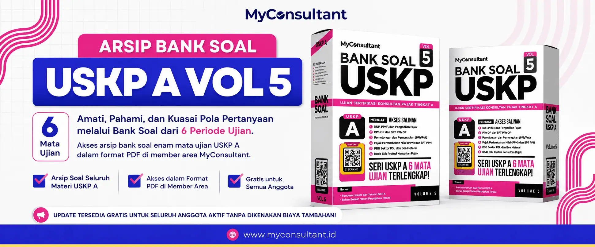 Arsip Bank Soal USKP A Volume 5 untuk enam mata ujian