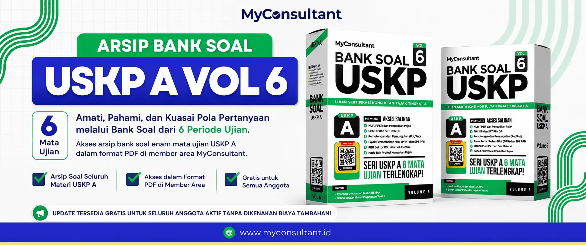 Arsip Bank Soal USKP A Volume 6 untuk enam mata ujian